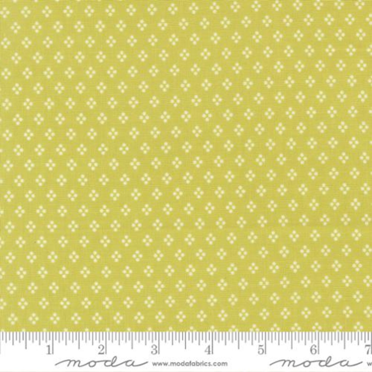 Fabric Moda Chartreuse Dots Delightfully Yours by the Quarter Yard 37707-14